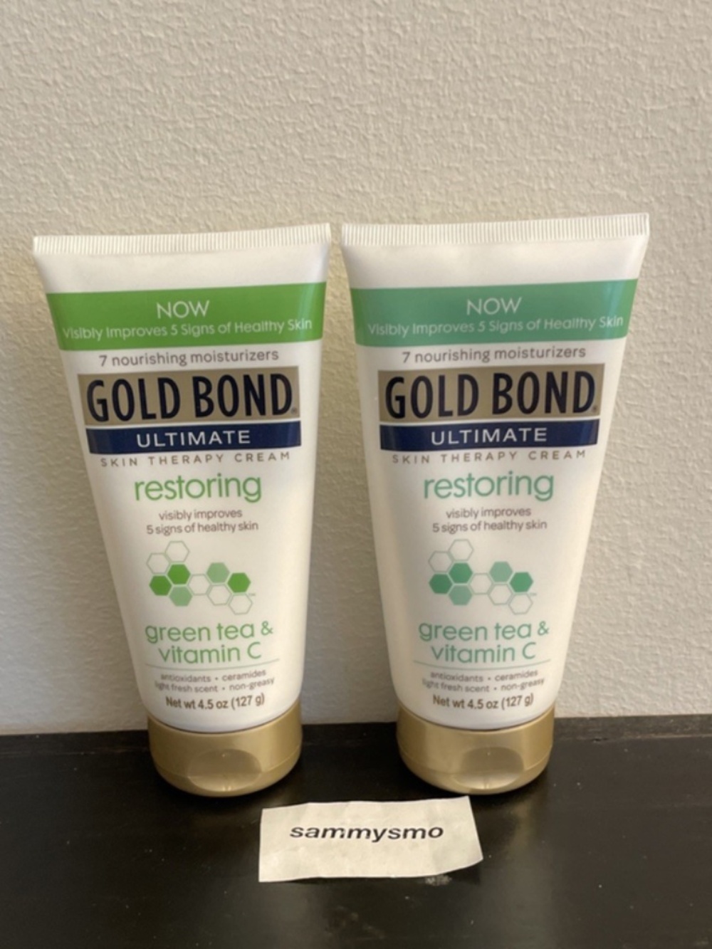 Gold Bond Ultimate Skin Therapy Cream Restoring Green Tea &Vitamin C 4.5 oz., x2
